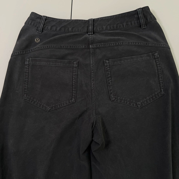 Lululemon City Sleek 5 Pocket Pant Wide-Leg High-Rise Light Women's 28 Black - Picture 6 of 15